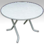 Tisch rund 1m mit abwischbarer Tischplatte, klappbar